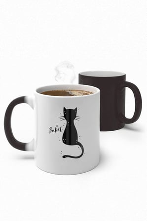 Alya Gift Shop Kişiye Özel Kedi Figürlü Kupa Bardak