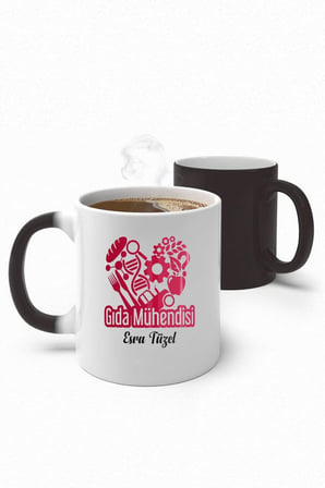 Alya Gift Shop Kişiye Özel Gıda Mühendisi Sihirli Kupa Bardak