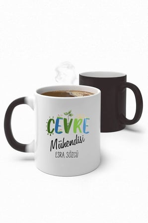 Alya Gift Shop Kişiye Özel Çevre Mühendisi Sihirli Kupa Bardak