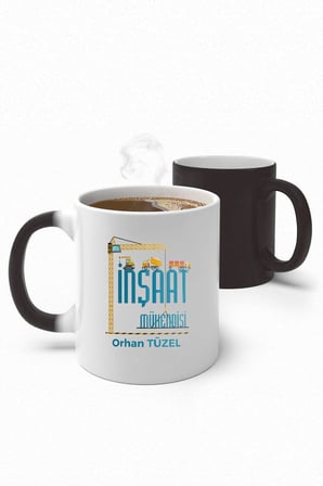 Alya Gift Shop Kişiye Özel İnşaat Mühendisi Sihirli Kupa Bardak