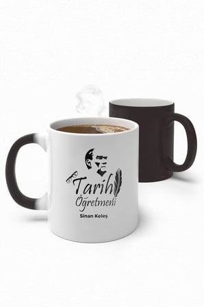 Alya Gift Shop Kişiye Özel Tarih Öğretmeni Sihirli Kupa Bardak