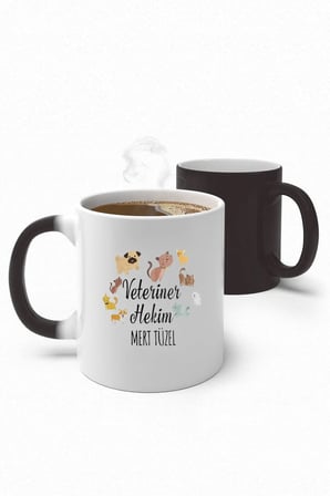 Alya Gift Shop Kişiye Özel Veteriner Hekim Sihirli Kupa Bardak