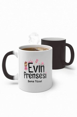 Alya Gift Shop Kişiye Özel Evin Prensesi Sihirli Kupa Bardak