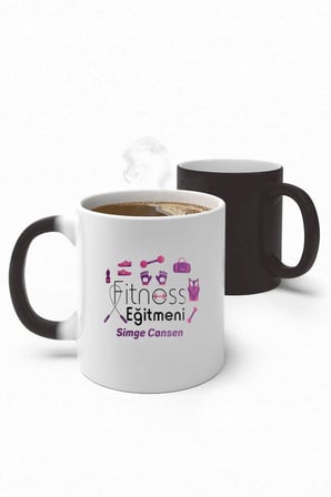 Alya Gift Shop Kişiye Özel Fitness Eğitmeni Sihirli Kupa Bardak