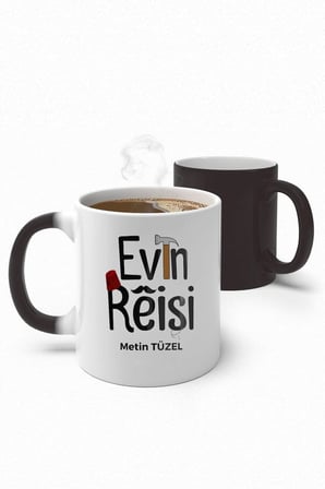 Alya Gift Shop Kişiye Özel Evin Reisi Sihirli Kupa Bardak