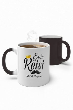 Alya Gift Shop Kişiye Özel Evin Reisi Sihirli Kupa Bardak