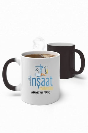 Alya Gift Shop Kişiye Özel İnşaat Mühendisi Sihirli Kupa Bardak