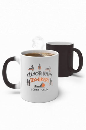 Alya Gift Shop Kişiye Özel Fizyoterapi Teknikeri Sihirli Kupa Bardak