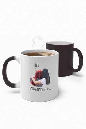 Alya Gift Shop Kişiye Özel Her Zaman Yan Yana Sihirli Kupa Bardak