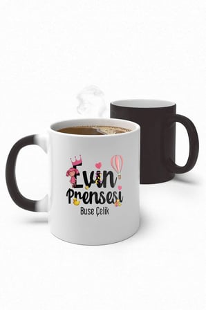 Alya Gift Shop Kişiye Özel Evin Prensesi Sihirli Kupa Bardak