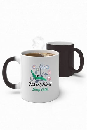 Alya Gift Shop Kişiye Özel Diş Hekimi Sihirli Kupa Bardak
