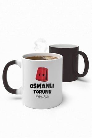 Alya Gift Shop Kişiye Özel Osmanlı Torunu Sihirli Kupa Bardak