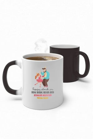 Alya Gift Shop Kişiye Özel Prenses Olmak İçin Prense İhtiyaç Yok Ben Kralın Kızıyım Sihirli Kupa Bardak