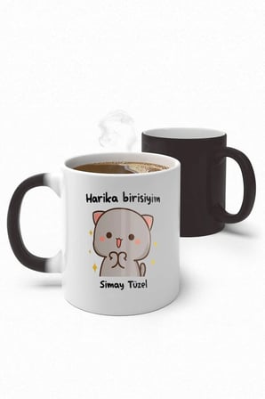 Alya Gift Shop Kişiye Özel Harika Birisiyim Sihirli Kupa Bardak