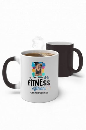 Alya Gift Shop Kişiye Özel Fitness Eğitmeni Sihirli Kupa Bardak