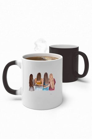 Alya Gift Shop Kişiye Özel Figürlü Sihirli Kupa Bardak