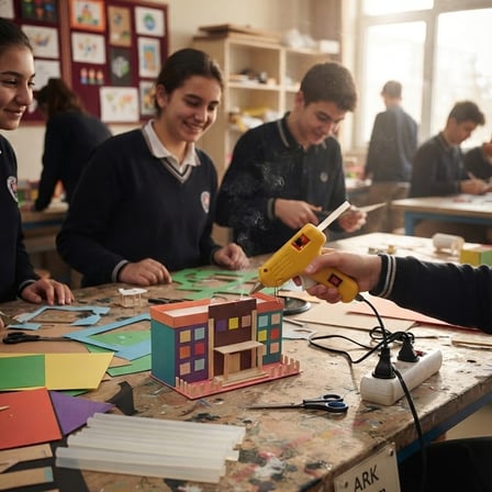 Profesyonel ve Hobi Kullanımına Uygun Mini Silikon Tabancası + 3 Adet Silikon Mum Hediye