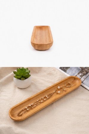 Bambu Zeytin Tabağı, Bambu Zeytinlik, 2 adet, 35 cm