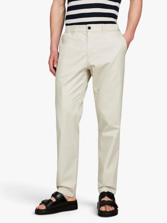 %100 Pamuk Beli Büzgülü Slim Confort Fit Pantolon Erkek Gri Pantolon - 324P4IUKSF046