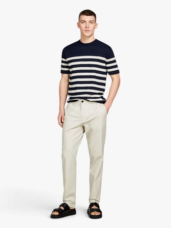 %100 Pamuk Beli Büzgülü Slim Confort Fit Pantolon Erkek Gri Pantolon - 324P4IUKSF046