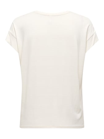 ONLCARRIE S/S STITCH GLITTER TOP JRS Kadın Gri T-Shirt - 15369279