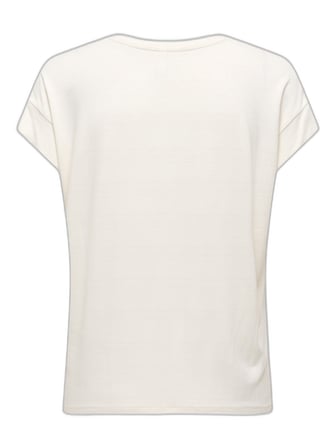 ONLCARRIE S/S STITCH GLITTER TOP JRS Kadın Gri T-Shirt - 15369279