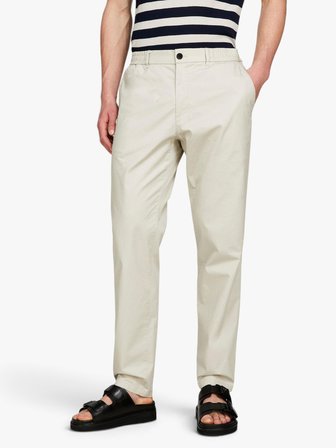 %100 Pamuk Beli Büzgülü Slim Confort Fit Pantolon Erkek Gri Pantolon - 324P4IUKSF046
