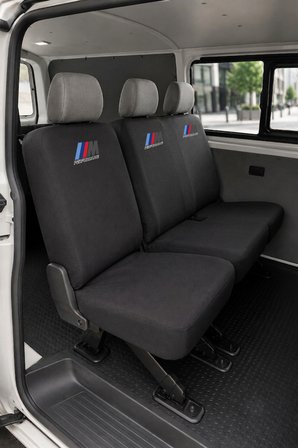 Volkswagen Transporter 5+1 - Siyah Penye Oto Koltuk Kılıfı - M PERFORMANCE Baskılı