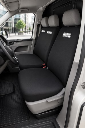 Volkswagen Transporter - Siyah Penye Oto Koltuk Kılıfı - MOTUL Baskılı