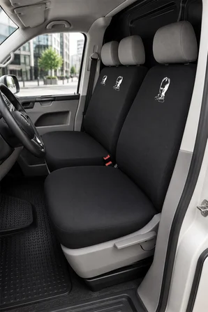 Volkswagen Transporter - Siyah Penye Oto Koltuk Kılıfı - ATATURK Baskılı