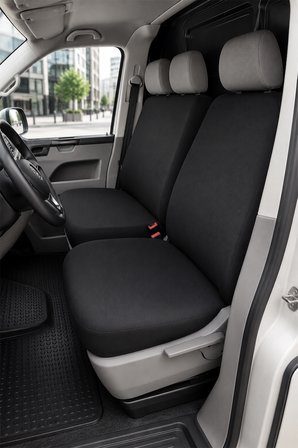 Volkswagen Transporter - Siyah Penye Oto Koltuk Kılıfı - Baskısız
