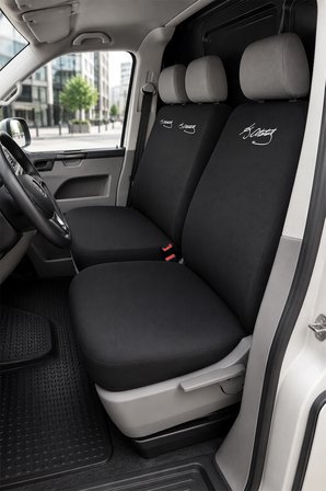 Volkswagen Transporter - Siyah Penye Oto Koltuk Kılıfı - K.Atatürk Baskılı