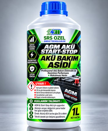 AGM Bakım-Stop Asidi, Akü Canlandırma, Start-Stop Akü, AGM Akü