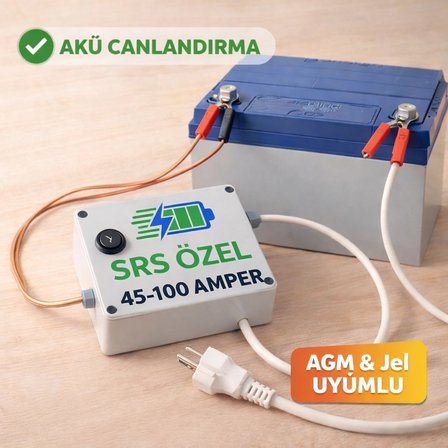 Desülfatör Cihazı Akü Şarj Cihazı Akü Canlandırma, 45-100 amper, 