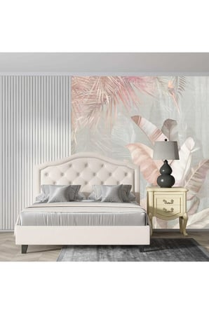 pastel tonlarda kauçuk yaprakları poster duvar kağıdı