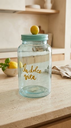 Mavi 1300 Ml. Yeşil Saklama Kavanozu