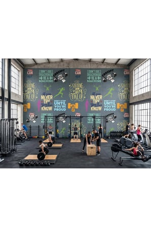 Gym Salonu Karma Sloganlar Poster Duvar Kağıdı