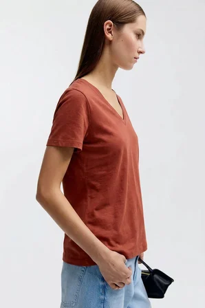 2 Adet V Yaka Basic Tişört
