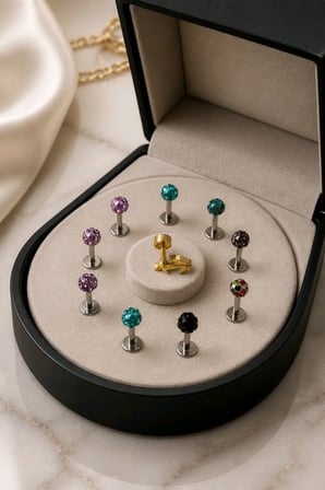 Monalisa Home  Çelik 9 Adet Tragus Pirsıng