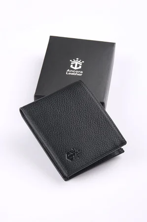 Ancora Leather Hakiki Deri Erkek Cüzdan-26500-Siyah