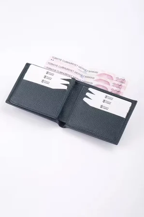 Ancora Leather Hakiki Deri Erkek Cüzdan-26500-Lacivert