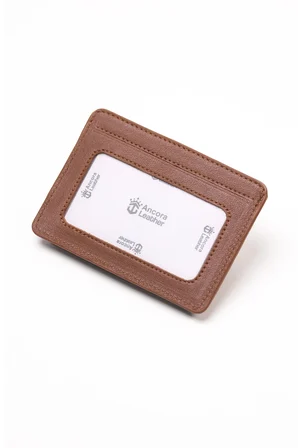 Ancora Leather Hakiki Deri-Minimal Tasarım Kartlık-26205-Kişiye Özel İsim Baskılı