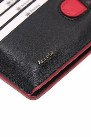 Ancora Leather Hakiki Deri-Minimal Tasarım Kartlık-26205-Kişiye Özel İsim Baskılı