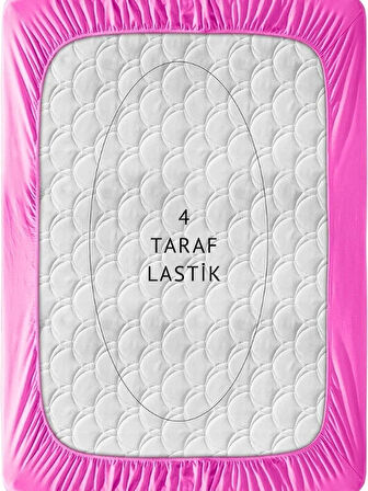 180X200 Lastikli Fitted Çarşaf %100 Pamuk Penye