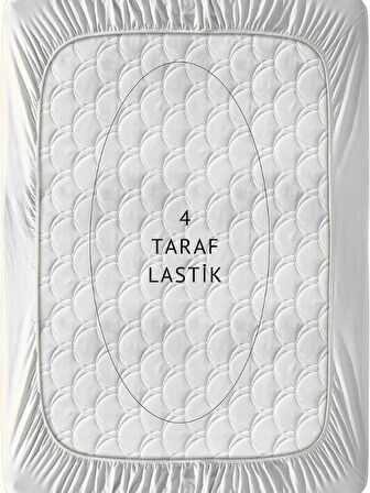 200X200 Lastikli Fitted Çarşaf %100 Pamuk Penye