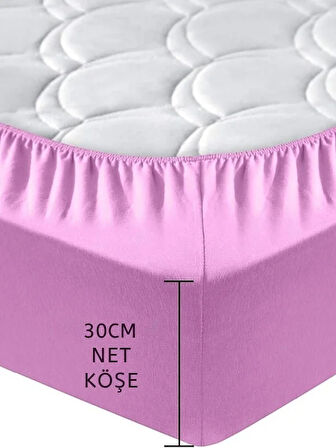 200X200 Lastikli Fitted Çarşaf %100 Pamuk Penye