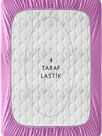 200X200 Lastikli Fitted Çarşaf %100 Pamuk Penye