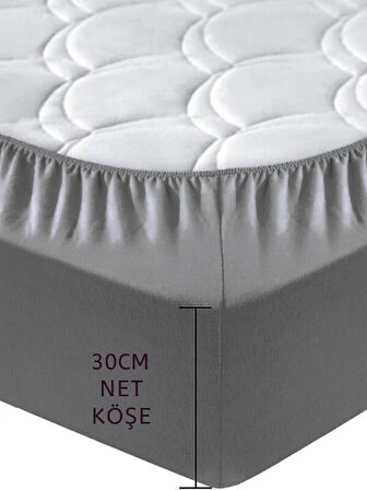 200X200 Lastikli Fitted Çarşaf %100 Pamuk Penye