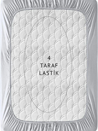 140X200 Lastikli Fitted Çarşaf %100 Pamuk Penye