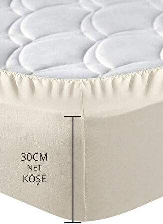 160X200 Lastikli Fitted Çarşaf %100 Pamuk Penye